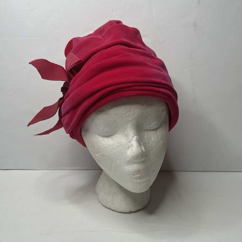 Vintage Lilly Dache Young Modes New York Pink Velour Turban Style Hat